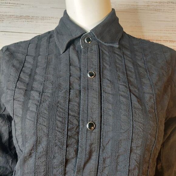 Womans Age Of Wisdom Long Sleeve Button Down Shirt - Picture 3 of 10